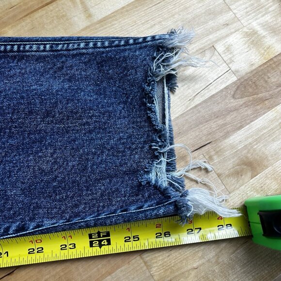 3X1 Jeans Straight Authentic Crop High Rise Sid Acid Wash Denim 80s Size 31‎ - Picture 10 of 10